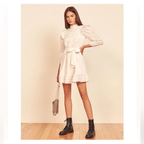 Reformation Dinah Dress in Ivory - Picture 2 of 10